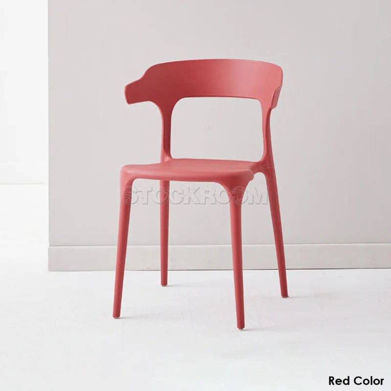Miko Contemporary Stacking Plastic Armless Chairs