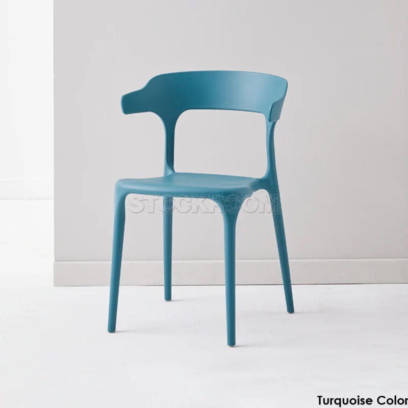Miko Contemporary Stacking Plastic Armless Chairs