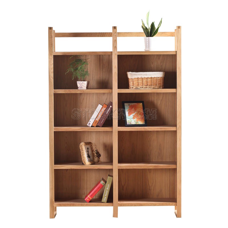 Milora Solid Oak Wood Bookshelves