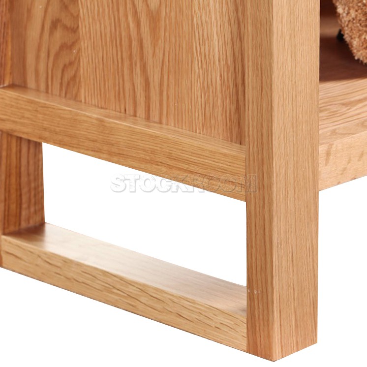 Milora Solid Oak Wood Bookshelves