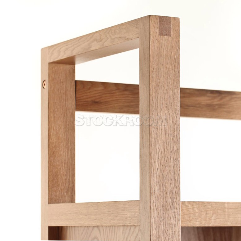 Milora Solid Oak Wood Bookshelves
