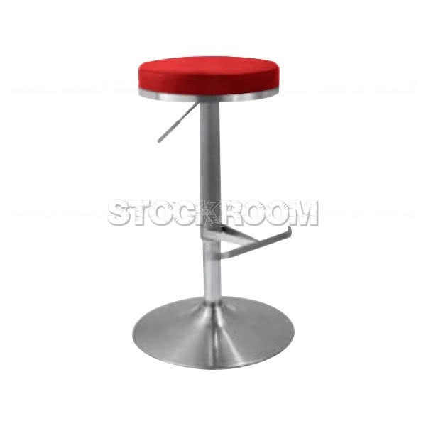 Silvio Glass Bar Table and Mirella Style Leather Bar Stool Combo Set