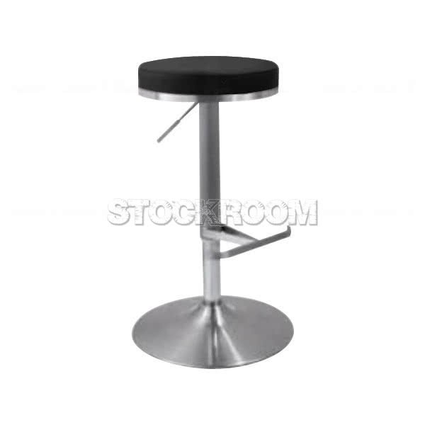 Silvio Glass Bar Table and Mirella Style Leather Bar Stool Combo Set