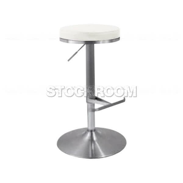 Silvio Glass Bar Table and Mirella Style Leather Bar Stool Combo Set