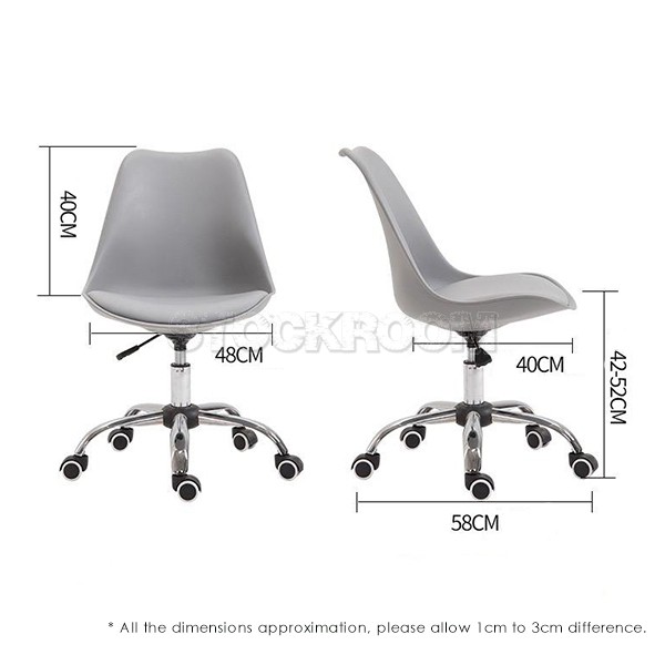 Modern Charles Jacob Style Office Chair with Wheels