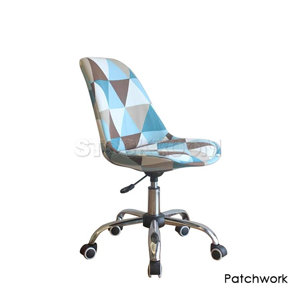 Modern Charles Jacob Style Fabric Office Chair With Wheels