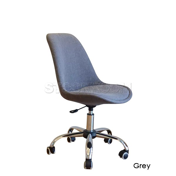 Modern Charles Jacob Style Fabric Office Chair With Wheels