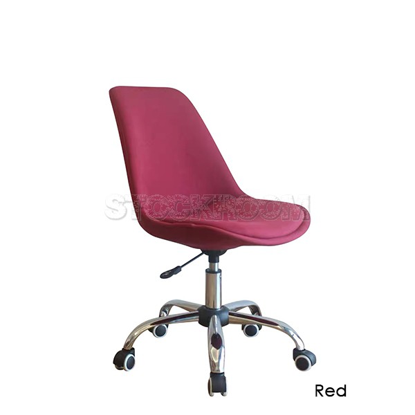 Modern Charles Jacob Style Fabric Office Chair With Wheels
