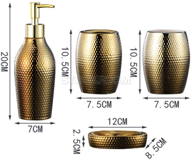 Modern Creative Gold Ceramic Bath Set