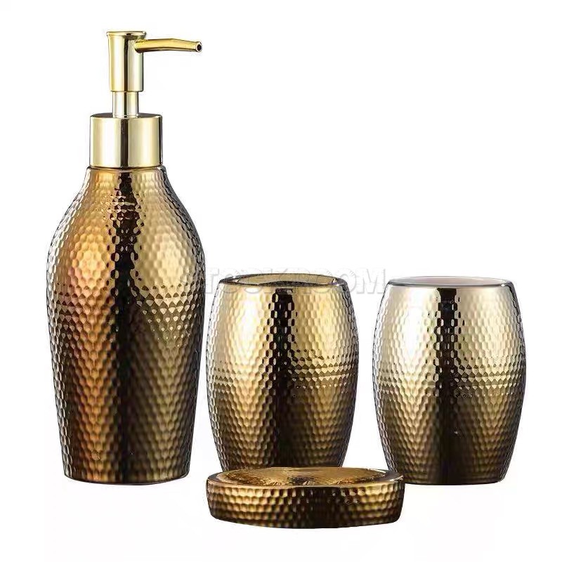 Modern Creative Gold Ceramic Bath Set