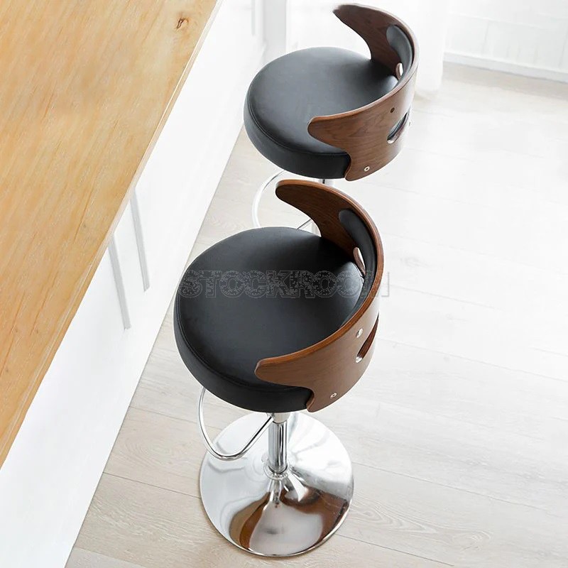 Mofal Low Back Upholstered Bar Stool