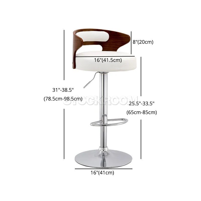 Mofal Low Back Upholstered Bar Stool