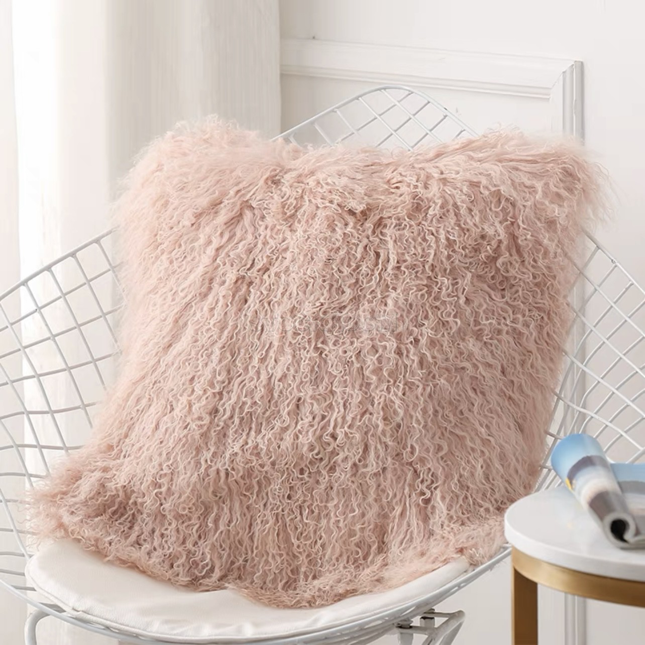 Mongolian Lamb Fur Cushion