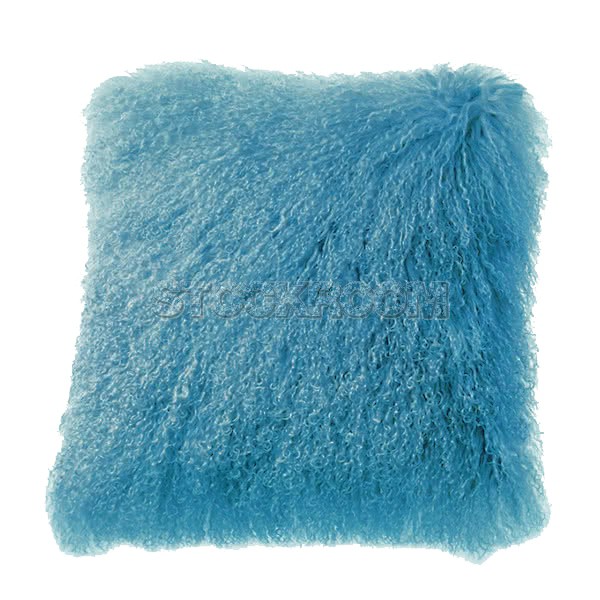 Mongolian Lamb Fur Cushion - White