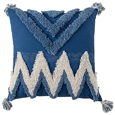 Moroccan Style Geometric Tufted Embroidery Cushion
