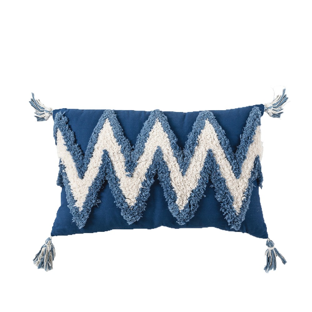 Moroccan Style Geometric Tufted Embroidery Cushion