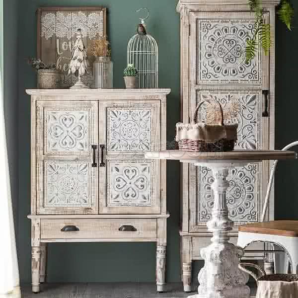 Morocco Vintage Style 2 Doors Accent Cabinet / Sideboard