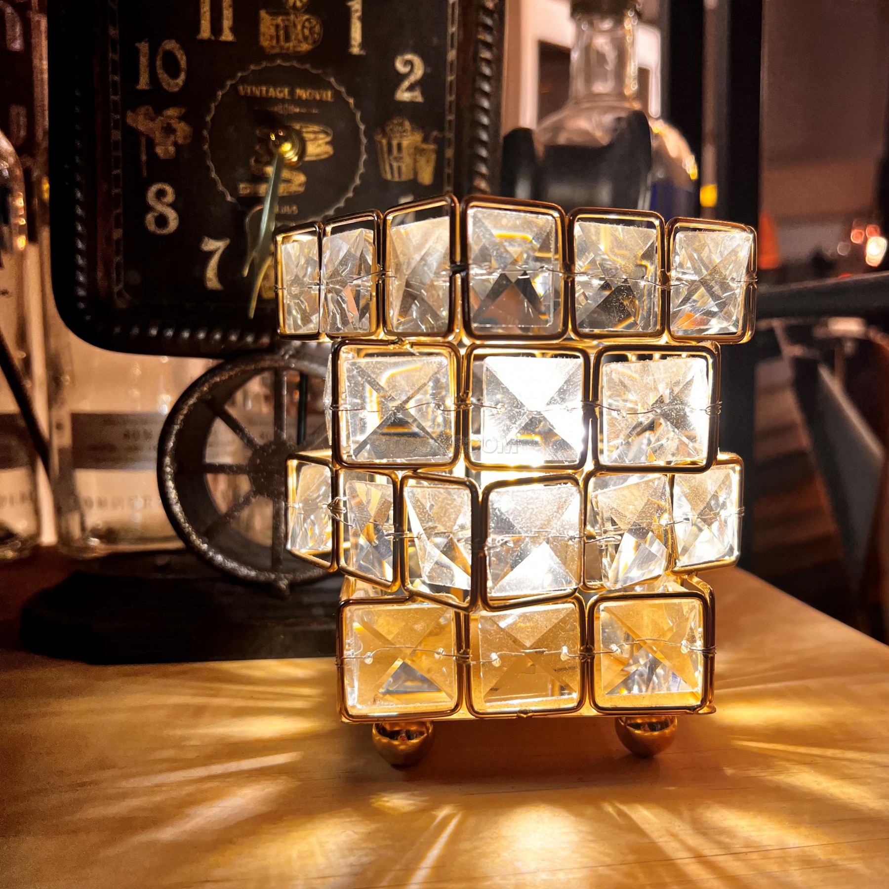 Mystical Himalayan Style Square Table Lamp