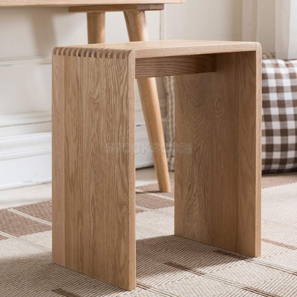 N Style Side Table Solid Wood Stool Home Footstool Makeup Stool Change Shoe Bench Bedside Table Dining Stool