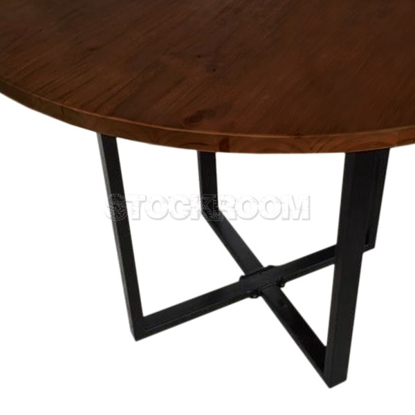 Nacio Industrial Loft Style Round Table