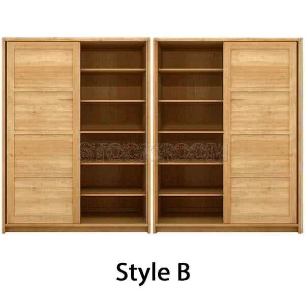 Benti Solid Oak Sliding Door Wardrobe