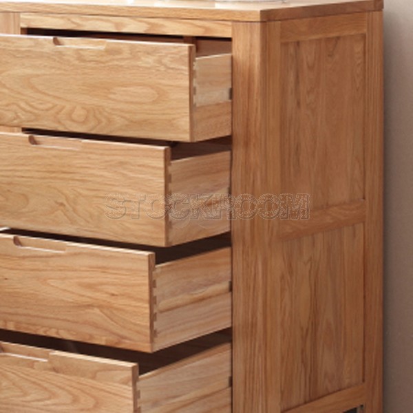 Navanna Solid Oak Wood Storage Sideboar