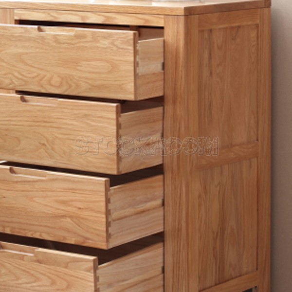 Navanna Solid Oak Wood Storage Sideboar