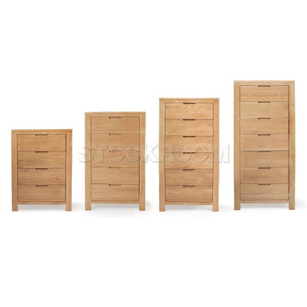 Navanna Solid Oak Wood Storage Sideboar