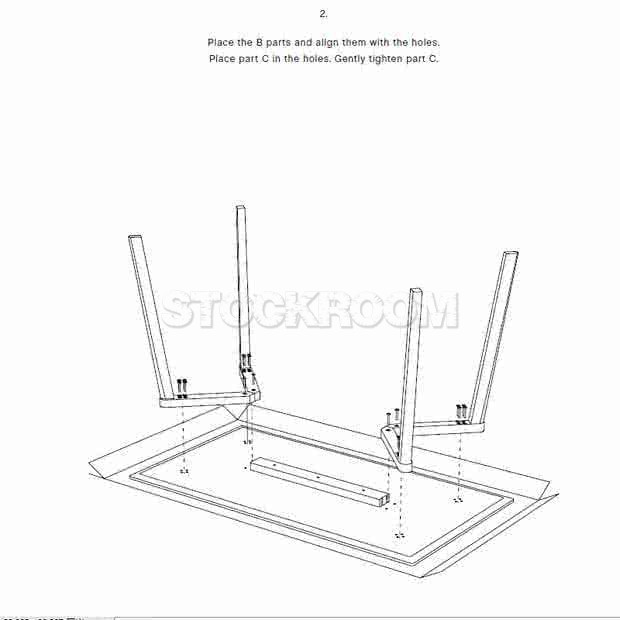 Nemo Modern White Rectangle Table