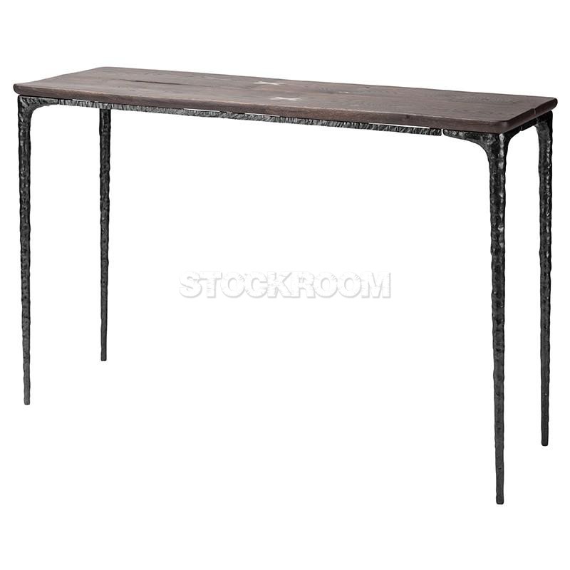 Nicolás Rustic Style Industrial Console Table 