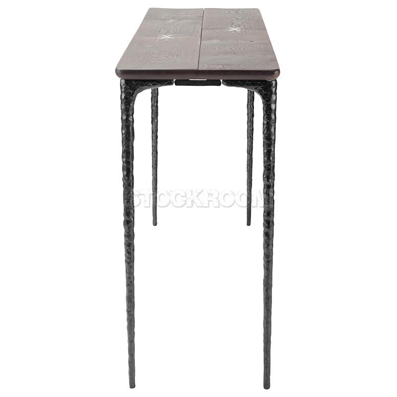 Nicolás Rustic Style Industrial Console Table 