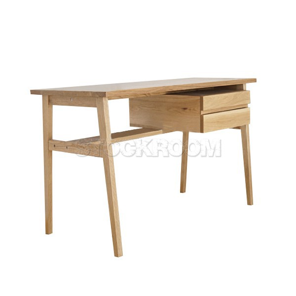 Nolene Solid Oak Wood Desk