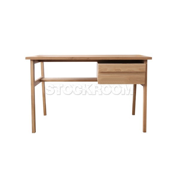 Nolene Solid Oak Wood Desk