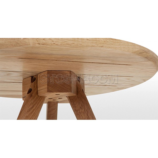 Nomurai Solid Oak Wood Side Table