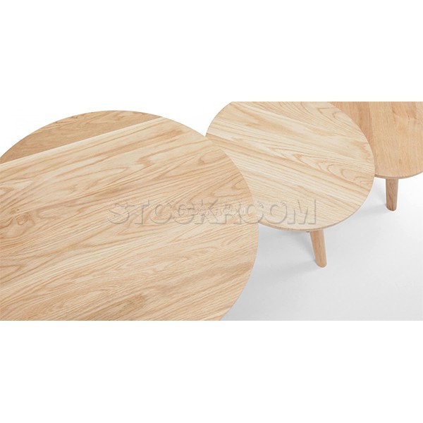 Nomurai Solid Oak Wood Side Table