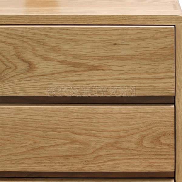 Gazillio 5 Drawers Solid Oak Wooden Chest
