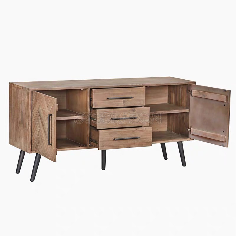 Nottingham Industrial Style Solid Wood Sideboard