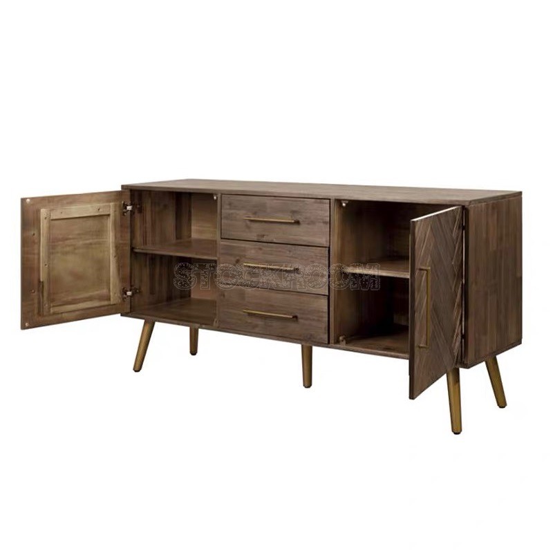 Nottingham Industrial Style Solid Wood Sideboard