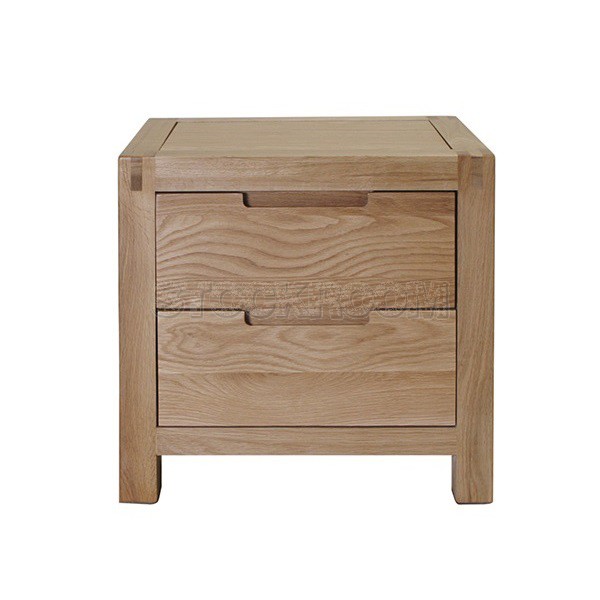 Nubia Solid Oak Wood Bedside Table