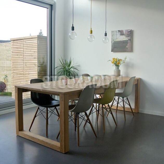 Oliva Solid Oak Wood Dining Table