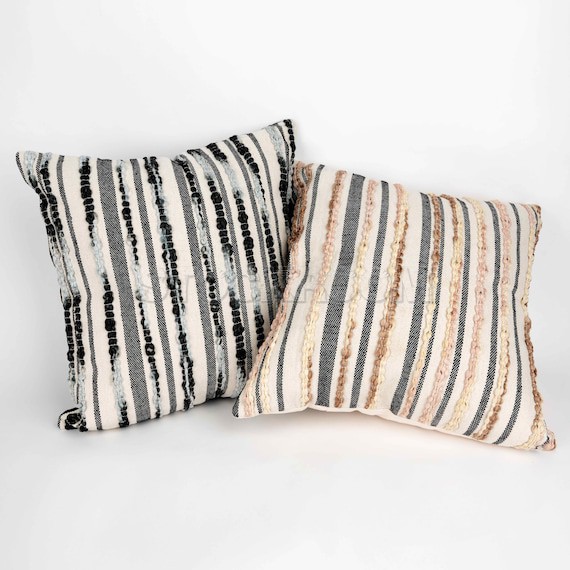 Ombre Yarn Dyed Chunky Woven Decorative Cushion