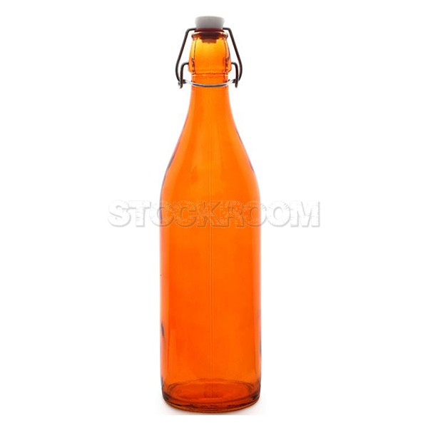 Orange Glass Bottle