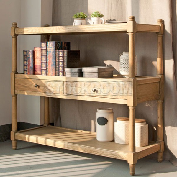 Pablo Handcrafted Solid Oak Wood Console Table