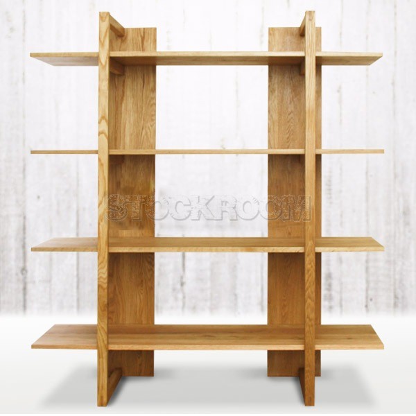 Pacific Solid Oak Wood Bookshelves