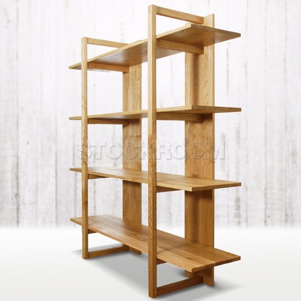 Pacific Solid Oak Wood Bookshelves