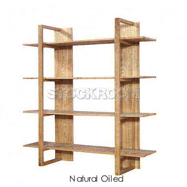 Pacific Solid Oak Wood Bookshelves