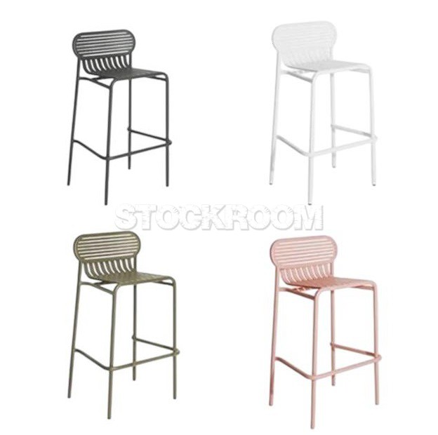 Palatine Contemporary Outdoor Bar Table And Stools Set
