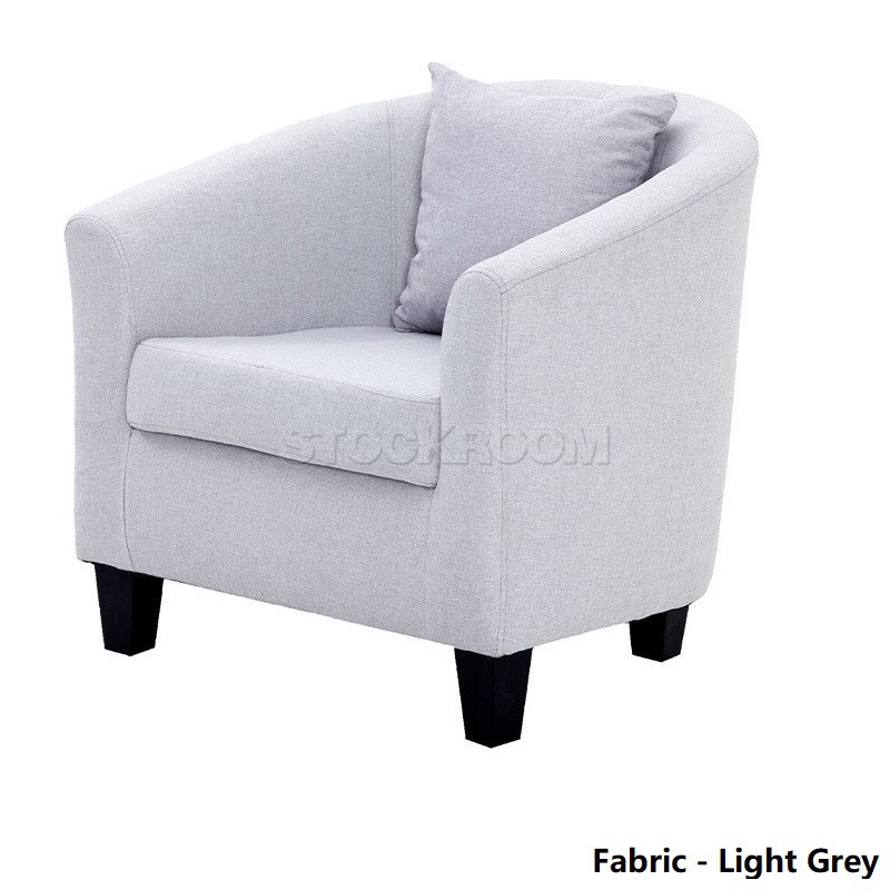Panika Style Barrel Chair Tub Club Armrest Faux Leather/ Fabric