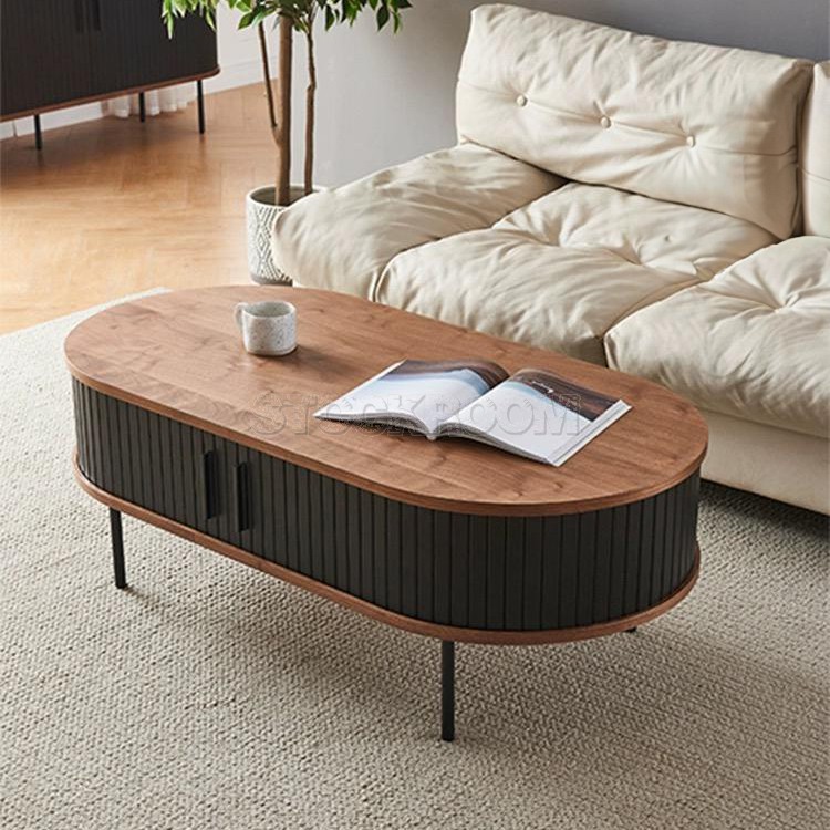 Paxton Coffee Table With Roller Shutter Doors
