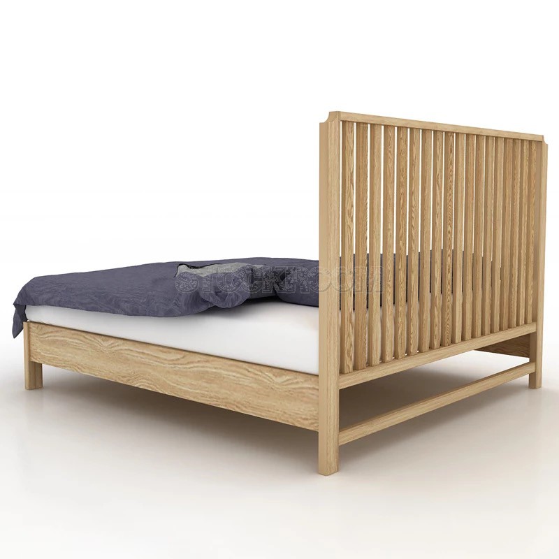 Perona Solid Oak Wood Bed Frame